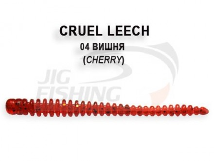 Мягкие приманки Crazy Fish Cruel Leech 2&quot; #04 Cherry