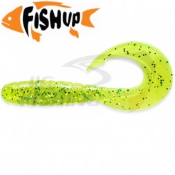 Мягкие приманки FishUp Mighty Grub 3.5&quot; #026 Flo Chartreuse Green