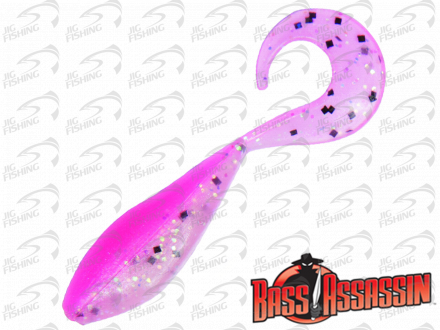 Мягкие приманки Bass Assassin Curly Shad 2&quot; #CSA35476 Pink Ghost