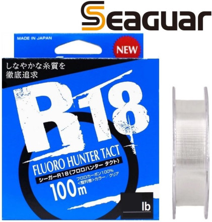 Флюорокарбон Kureha Seaguar R-18 Fluoro Hunter Tact 100m #4.0 0.330mm 16lb