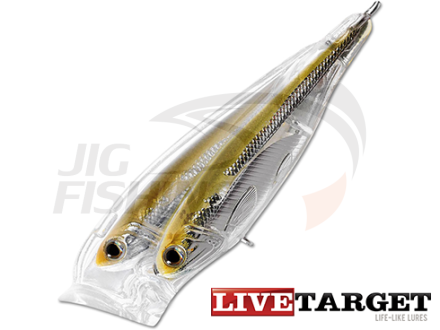 Воблер LiveTarget Glass Minnow Baitball Popper 65F #950 Silver/Natural