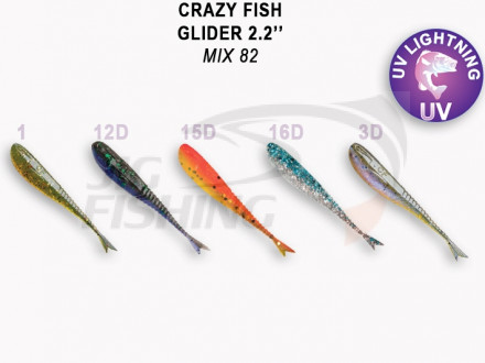 Мягкие приманки Crazy Fish Glider 2.2&quot;  Mix 82