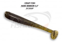 Мягкие приманки Crazy Fish Nano Minnow 2.2&quot; #26 Swamp