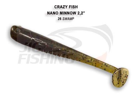 Мягкие приманки Crazy Fish Nano Minnow 2.2&quot; #26 Swamp