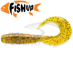 Мягкие приманки FishUp Mighty Grub 3.5&quot; #036 Caramel Green &amp; Black