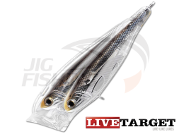 Воблер LiveTarget Glass Minnow Baitball Popper 65F #951 Silver/Smoke