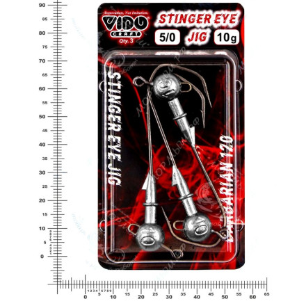 Джиг-головки Vido Craft Stinger Eye Jig 120 с доп. петлей 8/0 16gr (3шт/уп)