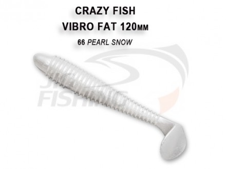 Мягкие приманки Crazy Fish Vibro Fat 5&quot; 66 Pearl Snow