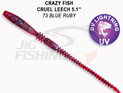 Мягкие приманки Crazy Fish  Cruel Leech 5.1&quot; #73 Blue Ruby