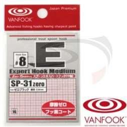 Крючки одинарные Vanfook Spoon Expert Hook Medium SP-31 Zero #8 (16шт/уп)