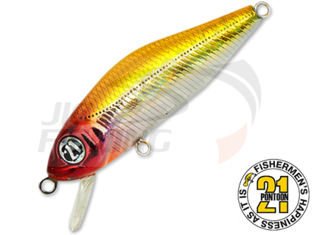 Воблер Pontoon21 Crackjack 58F-SR #A15 Gold Back Red Head