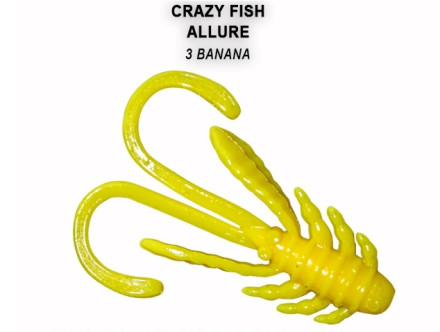 Мягкие приманки Crazy Fish Allure 1.6&quot; 3 Banana