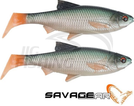 Мягкая приманка Savage Gear 3D River Roach 22cm 125g Green Silver