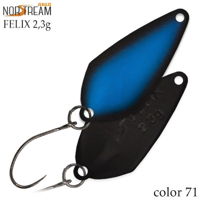 Блесна колеблющаяся Norstream Area Felix 2.3gr #71