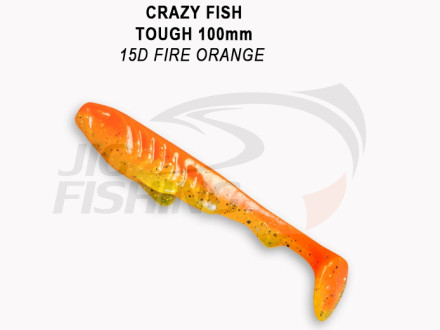 Мягкие приманки  Crazy Fish Tough 4&quot; 15D Fire Orange