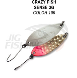 Блесна колеблющаяся Crazy Fish Sense 3gr #109