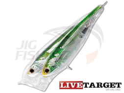 Воблер LiveTarget Glass Minnow Baitball Popper 65F #952 Silver/Green