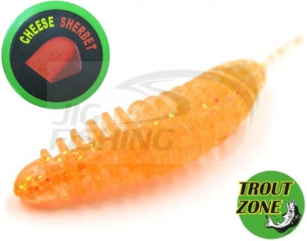 Мягкие приманки Trout Zone Plamp 2.5&quot; Orange FLK Cheese/Sherbet