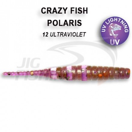 Мягкие приманки Crazy Fish Polaris 1.2&quot; 12 Ultraviolet