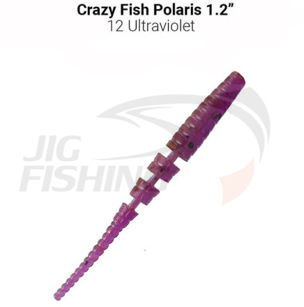 Мягкие приманки Crazy Fish Polaris 1.2&quot; 12 Ultraviolet