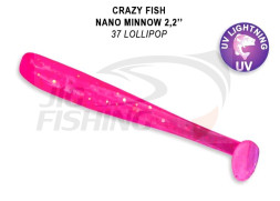 Мягкие приманки Crazy Fish Nano Minnow 2.2&quot; #37 Lollipop