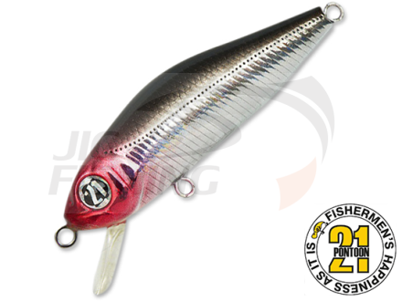 Воблер Pontoon21 Crackjack 58F-SR #A16 Black Back Red Head