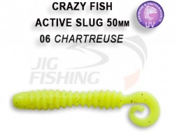 Мягкие приманки Crazy Fish Activ Slug 2&quot; 06 Chartreuse