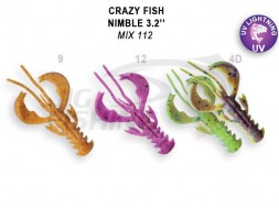 Мягкие приманки Crazy Fish Nimble Floating 3.2&quot; #Mix 112