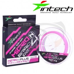 Шнур плетеный Intech MicroN Plus PE x4 100m Pink #2.0 0.235mm 15.88kg