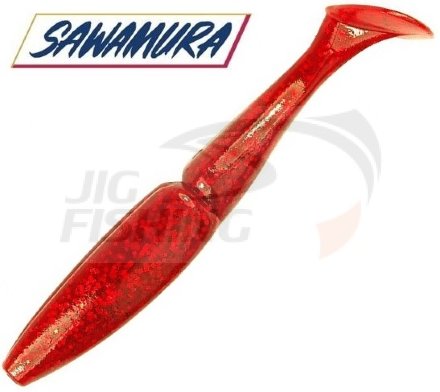 Мягкие приманки Sawamura One&#039;up Shad 3&quot; #035 Red Red Flake