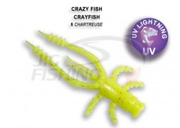 Мягкие приманки Crazy Fish CrayFish 2&quot;  06 Shartreuse