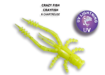 Мягкие приманки Crazy Fish CrayFish 2&quot;  06 Shartreuse