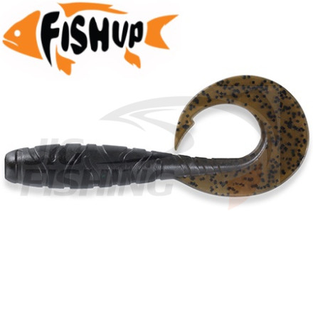 Мягкие приманки FishUp Mighty Grub 3.5&quot; #042 Watermelon Brown Black