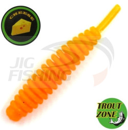 Мягкие приманки Trout Zone Ribber Pupa 1.8&quot; Peach Cheese