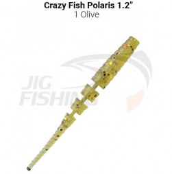 Мягкие приманки Crazy Fish Polaris 1.2&quot; 01 Olive