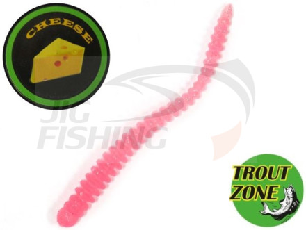 Мягкие приманки Trout Zone Ripper 2.5&quot; Clear Pink Silver Flake Cheese