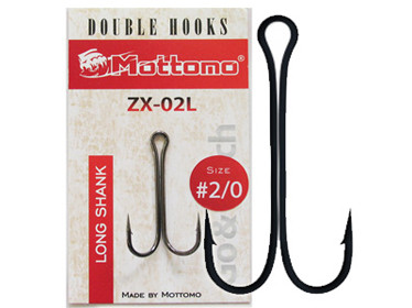 Двойной крючок Mottomo ZX-02L №2/0 купить в интернет-магазине Jig