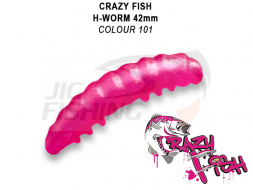 Мягкие приманки Crazy Fish MF H-Worm Floating 1.65&quot; #101 (Сheese)