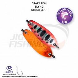 Блесна колеблющаяся Crazy Fish Sly 4gr #35.1F