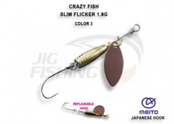 Блесна вращ. Crazy Fish Slim Flicker 1.9гр/#3