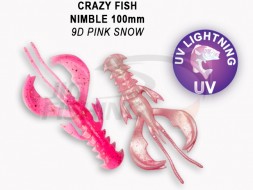 Мягкие приманки Crazy Fish Nimble 4&quot; #9D Pink Snow
