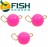 Груз чебурашка разборная Fish Season Pink вольфрам 1гр (4шт/уп)