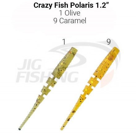 Мягкие приманки Crazy Fish Polaris 1.2&quot; 01 Olive 09 Caramel