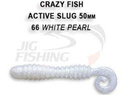 Мягкие приманки Crazy Fish Activ Slug 2&quot; 66 Pearl Snow