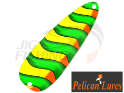 Колеблющаяся блесна Pelican Lures Flutter Trolling Spoon 11.2gr #132 Shim Green Yellow Orange