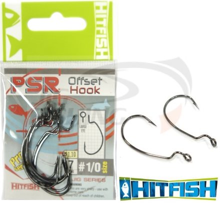 Офсетный крючок HitFish PSR Offset Hook #1/0 (7шт/уп)