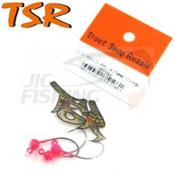 Форелевые джиг-головки TSR Decoy MG-3 #6 3.3mm 0.42gr #Pink (3шт в уп)