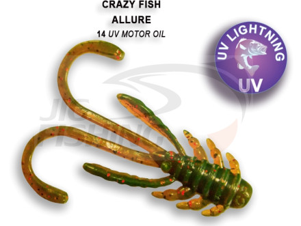 Мягкие приманки Crazy Fish Allure 1.1&quot;  14 UV Motor Oil