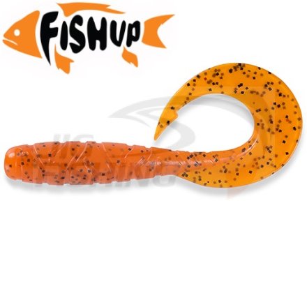 Мягкие приманки FishUp Mighty Grub 3.5&quot; #049 Orange Pumpkin Black