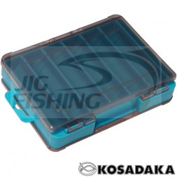 Коробка рыболовная Kosadaka TB-S31E-BLU двухсторонняя 14х10.5х3cm
